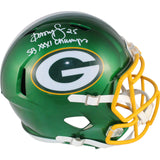 Dorsey Levens Autographed Green Bay Packers F/S Flash Helmet SB Champs PSA 49691