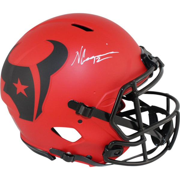 Nico Collins Signed Houston Texans Authentic Rave Helmet Beckett Witness 51682