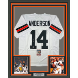 Framed Autographed/Signed Ken Anderson 33x42 Cincinnati White Jersey JSA COA