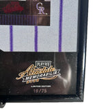 Juan Pierre Autographed Framed Jersey Patch & Card Colorado Rockies COA LE 19/75