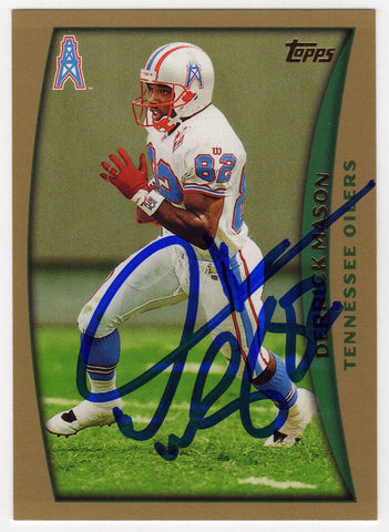 Derrick Mason Signed Oilers 1998 Topps Football Trading Card #102 (SCHWARTZ COA)