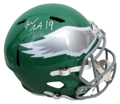 Josh Sweat Signed Kelly-Green Full Size Replica Helmet Eagles Beckett 195550