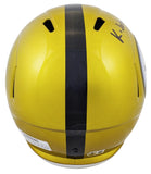 Steelers Kaleb Johnson Signed Flash Full Size Speed Rep Helmet W/ Case BAS Wit
