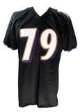 Ronnie Stanley Signed/Auto Custom Black Football Jersey Ravens Beckett 190337