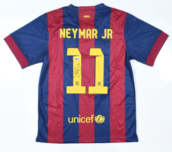 Neymar Jr Signed FC Barcelona Home Soccer Jersey #11 - Beckett Hologram *L