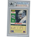 Jay Novacek Autographed 1990 Score #11T Slabbed Trading Card Beckett 50608
