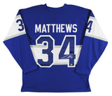 Maple Leafs Auston Matthews Signed Blue Vintage M&N Throwback Jersey Fanatics