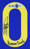 Stephen Curry "Human Torch" Signed Blue Nike Icon Edition Authentic Jersey BAS W