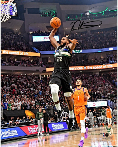Khris Middleton Milwaukee Bucks Signed 16x20 2021 NBA Finals Champion Photograph