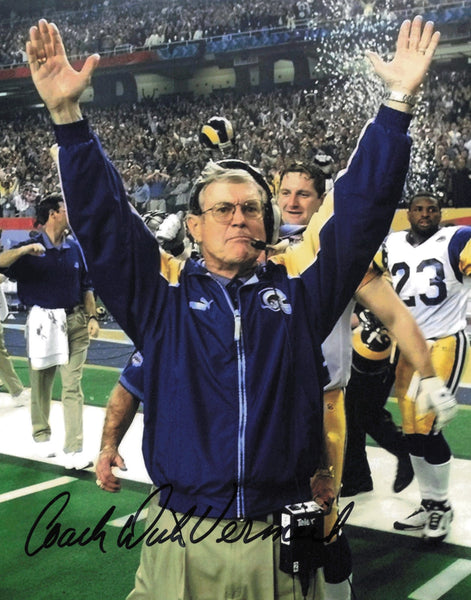 Coach Dick Vermeil Autographed Signed 8x10 Photo St. Louis Rams SKU #244750