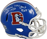 Louie Wright Autographed Denver Broncos TB Mini Helmet Beckett Witness 55379
