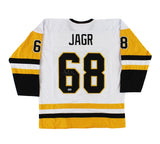 Jaromir Jagr Signed Pittsburgh Penguins Custom White NHL Jersey