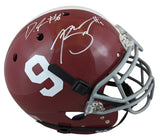 Alabama Bryce Young & DeVonta Smith Signed Schutt F/S Proline Helmet W/ Case BAS