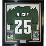 FRAMED Signed LESEAN MCCOY 35x39 Philadelphia Green Jersey JSA COA