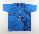 Hope Solo Signed Team USA Women's Soccer Gradient Blue Jersey (JSA COA) Goalie