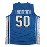 Autographed/Signed Tyler Hansbrough UNC North Carolina Blue Jersey BAS COA