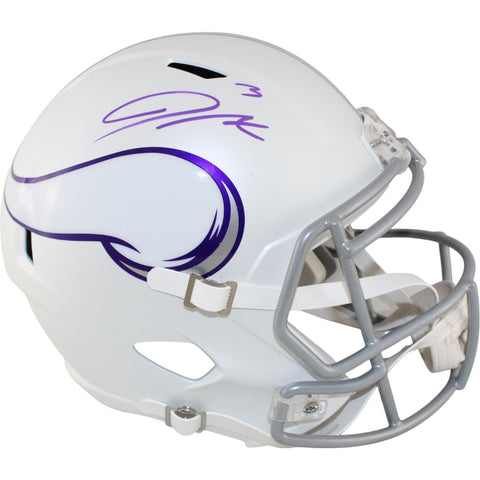 Jordan Addison Autographed Minnesota Vikings F/S Helmet 24 Alt Beckett 51160