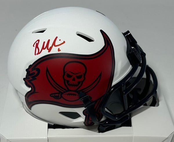 Buccaneers QB BAKER MAYFIELD Signed Riddell LUNAR Speed Mini Helmet AUTO - BAS