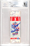 OJ Simpson Signed 11/25/73 Ticket Stub Insc. Grade 10 Auto Beckett 42705