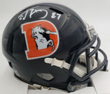 Ed McCaffrey Signed Denver Broncos Mini Helmet (Beckett) 3xSuper Bowl Champion