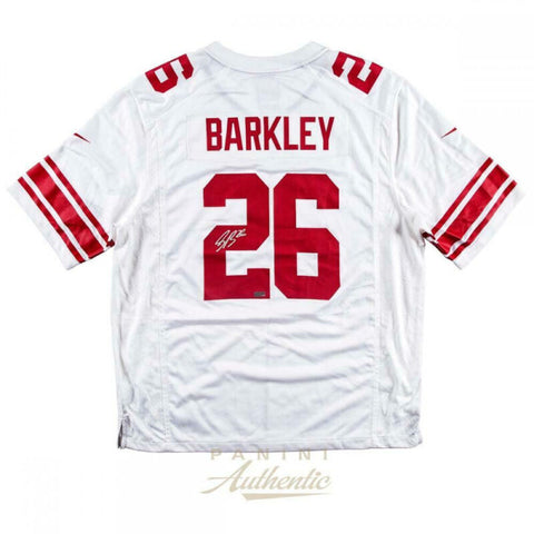 Saquon Barkley Autographed New York Giants White Nike Jersey Panini