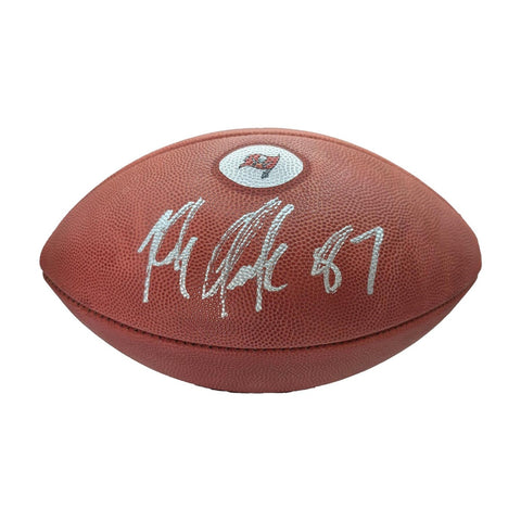 Rob Gronkowski Autographed Tampa Bay Buccaneers Wilson Duke Logo Football - COA