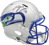 TYLER LOCKETT AUTOGRAPHED SEAHAWKS 1983-01 THROWBACK FULL SIZE HELMET MCS 236383