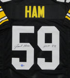 Steelers JACK HAM Signed Custom Replica Black Pittsburgh Jersey AUTO w/ HOF BAS