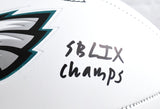 Milton Williams Autographed Eagles Logo Football SB Champs - Beckett W Hologram
