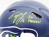 TYLER LOCKETT AUTOGRAPHED SEAHAWKS FULL SIZE AUTHENTIC HELMET GO MCS 236375