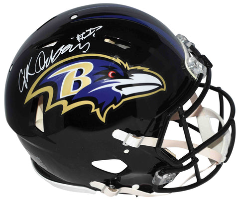 JK DOBBINS SIGNED BALTIMORE RAVENS FULL SIZE AUTHENTIC SPEEED HELMET JSA
