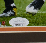 Nick Chubb Signed Framed 8x10 Cleveland Browns Football Photo JSA ITP