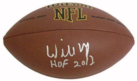 Willie Roaf Signed Wilson NFL Super Grip Full-Size Football w/HOF 2012 - SS