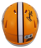 Arizona State Jordyn Tyson Signed Gold Speed Mini Helmet W/ Case BAS Witnessed