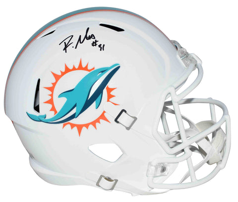RAHEEM MOSTERT SIGNED AUTOGRAPHED MIAMI DOLPHINS FULL SIZE SPEED HELMET BECKETT