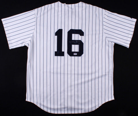 Whitey Ford Signed New York Yankees Pinstriped Jersey (PSA) 6xWorld Series Champ