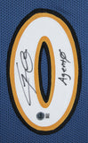 Gilbert Arenas "Agent 0" Signed Blue Pro Style Framed Jersey BAS Witnessed