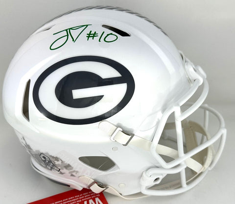 Packers JORDAN LOVE Signed Full Size Authentic 2024 SALUTE Speed Helmet AUTO BAS