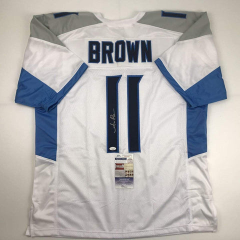 Autographed/Signed AJ A.J. Brown Tennessee White Football Jersey JSA COA
