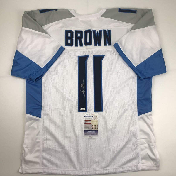 Autographed/Signed AJ A.J. Brown Tennessee White Football Jersey JSA COA