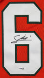 Miami Francis Mauigoa Authentic Signed Orange Pro Style Jersey Autographed JSA