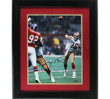 Joe Montana Signed San Francisco 49ers Framed 16x20 Photo - White Jersey Throwin