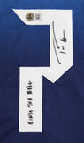Trea Turner "Ring the Bell" Signed Light Blue Pro Style Jersey BAS Witnessed