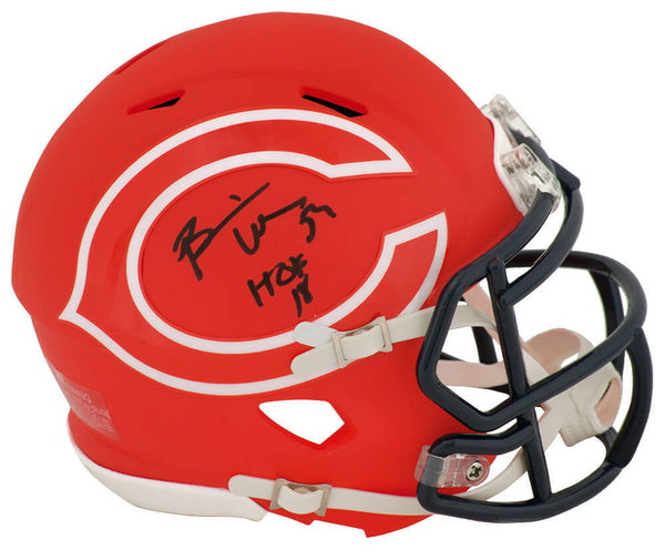 Brian Urlacher Signed Bears AMP Riddell Mini Helmet w/HOF'18 - (SCHWARTZ COA)