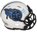 Malik Willis Autographed Tennessee Titans Lunar Eclipse Mini Helmet Beckett