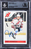 Devils Pat Verbeek Authentic Signed 1985 Topps #56 Card Autographed BAS Slabbed