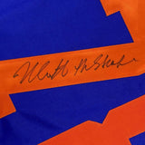 Autographed/Signed NICK CASTLE Michael Myers Halloween Blue Jersey PSA/DNA COA