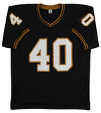 Purdue Mike Alstott "A-Train" Signed Black Pro Style Jersey BAS Witnessed
