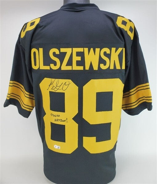 Gunner Olszewski Signed Pittsburgh Steelers Jersey (Beckett) Ex-Bimidji State WR