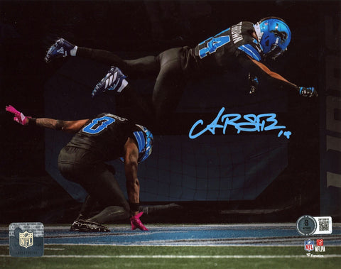 AMON-RA ST BROWN SIGNED DETROIT LIONS SUPERMAN CELEBRATION 8x10 PHOTO BECKETT